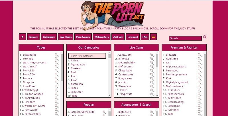 List Of Mobile Porn